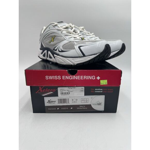 NEW Xelero GENESIS Men's Athletic Sneaker White/Navy US Size 9 Medium NIB - Picture 11 of 11